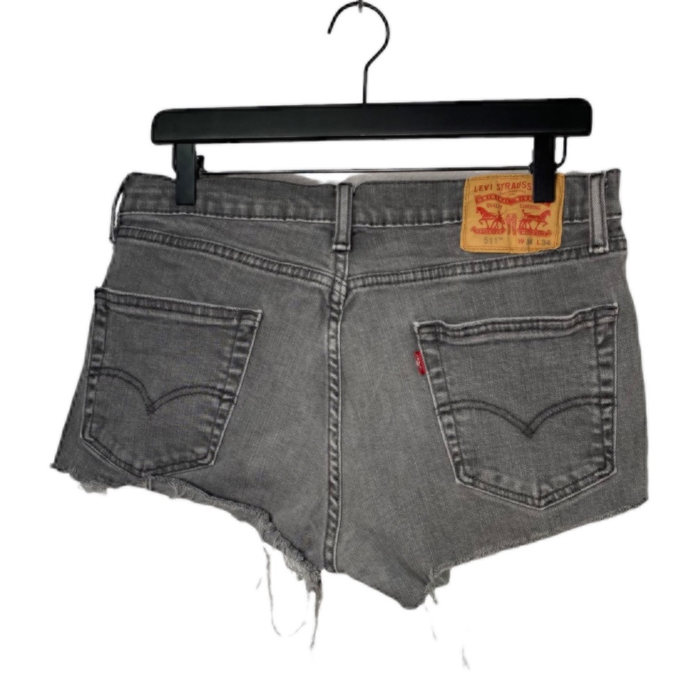 Levi’s 511 Cut Off Black Denim Jean Shorts Size 34W